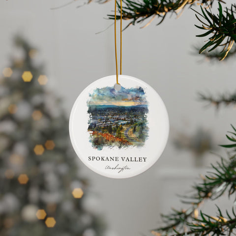 Spokane WA Ornament: Unique Spokane Souvenir, Spokane Valley Decor, and Authentic Spokane Valley Gift