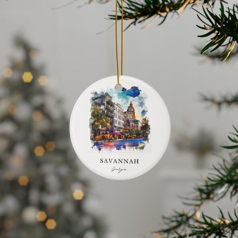 Savannah Georgia Ornament: Unique Savannah Souvenir, Savannah GA Decor, and Authentic Savannah GA Gift