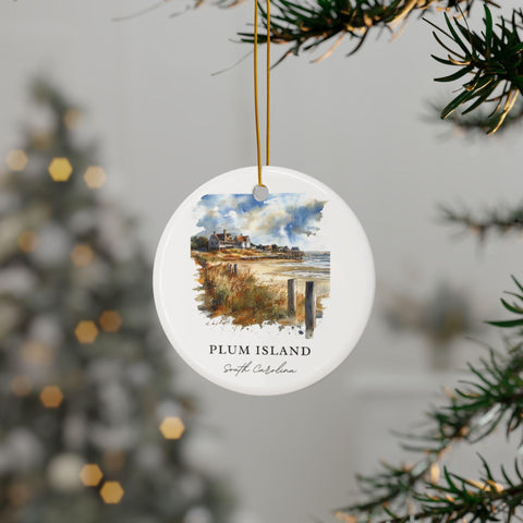 Plum Island SC Ornament: Unique Plum Island Souvenir, Plum Island Decor, and Authentic Charleston SC Gift