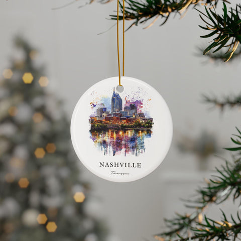 Nashville TN Ornament: Unique Nashville Souvenir, Nashville Tennessee Decor, and Authentic Nashville TN Gift (1pc, 3pcs, 5pcs, 10pcs)