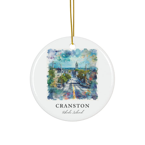 Cranston RI Ornament: Unique Cranston Souvenir, Cranston Rhode Island Decor, and Cranston RI Gift