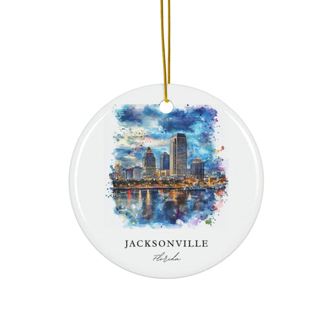 Jacksonville FL Ornament: Unique Jacksonville Souvenir, Jacksonville Decor, and Authentic Jacksonville Florida Gift