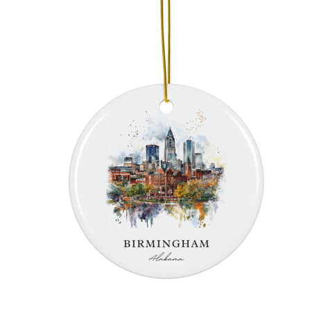 Birmingham Alabama Ornament: Unique Birmingham AL Souvenir, Alabama Decor, and Authentic Birmingham AL X-mas Gift