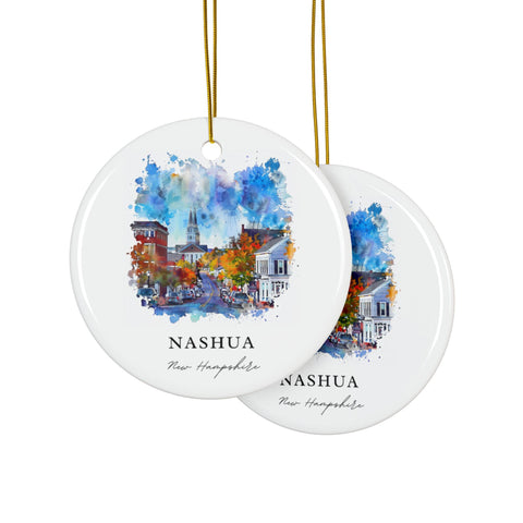 Nashua NH Ornament: Unique Nashua Souvenir, Nashua New Hampshire Decor, and Authentic Nashua NH Gift