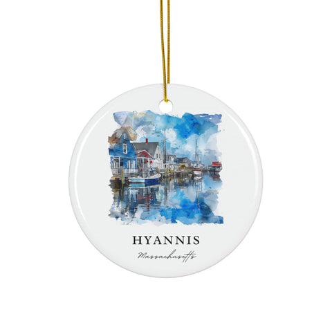 Hyannis MA Ornament: Unique Hyannis Souvenir, Hyannis Decor, and Authentic Cape Cod Christmas Gift