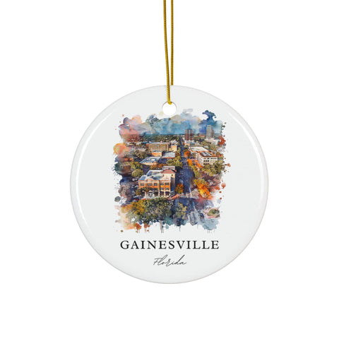 Gainesville FL Ornament: Gainesville Souvenir, Gainesville FL Decor, and Authentic Univ of Florida Christmas Gift (1pc, 3pcs, 5pcs, 10pcs)