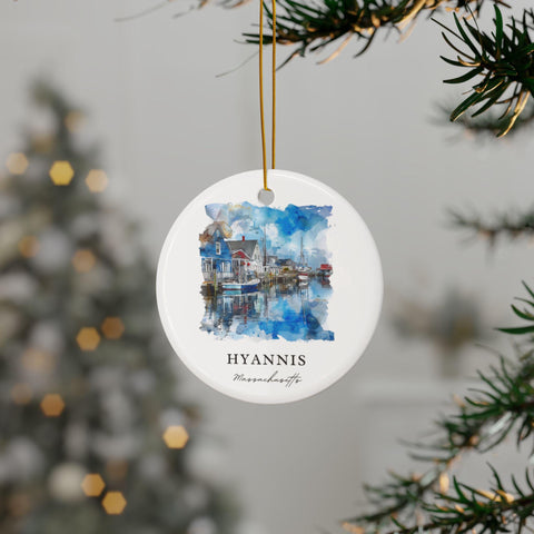 Hyannis MA Ornament: Unique Hyannis Souvenir, Hyannis Decor, and Authentic Cape Cod Christmas Gift