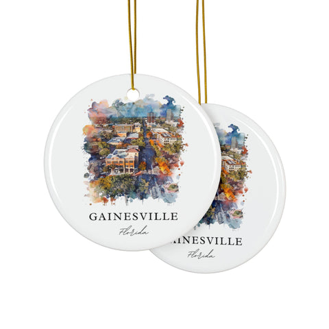 Gainesville FL Ornament: Gainesville Souvenir, Gainesville FL Decor, and Authentic Univ of Florida Christmas Gift (1pc, 3pcs, 5pcs, 10pcs)