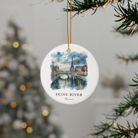 Seine River France Ornament: Unique Seine River Souvenir, Seine River Decor, and Authentic France Christmas Gift