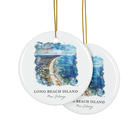 LBI NJ Ornament: Unique Long Beach Island Souvenir, LBI Decor, and Authentic Long Beach Island Christmas Gift