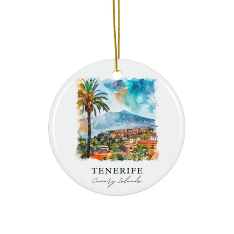 Tenerife Ornament: Unique Tenerife Souvenir, Tenerife Canary Islands Decor, and Authentic Tenerife Christmas Gift (1pc, 3pcs, 5pcs, 10pcs)