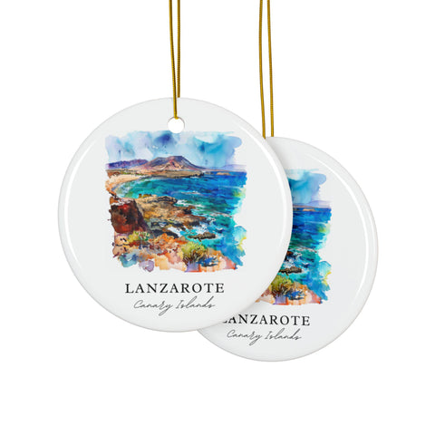 Lanzarote Ornament: Unique Lanzarote Souvenir, Lanzarote Decor, and Authentic Canary Island Christmas Gift