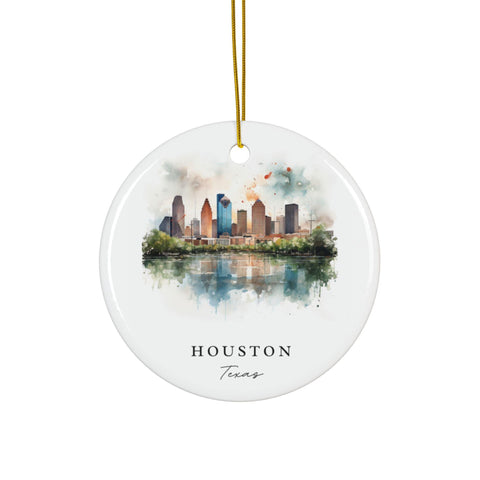 Houston TX Ornament: Unique Houston Souvenir, Houston Texas Decor, and Authentic Houston Texas Gift