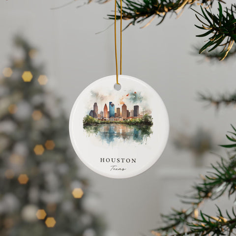 Houston TX Ornament: Unique Houston Souvenir, Houston Texas Decor, and Authentic Houston Texas Gift