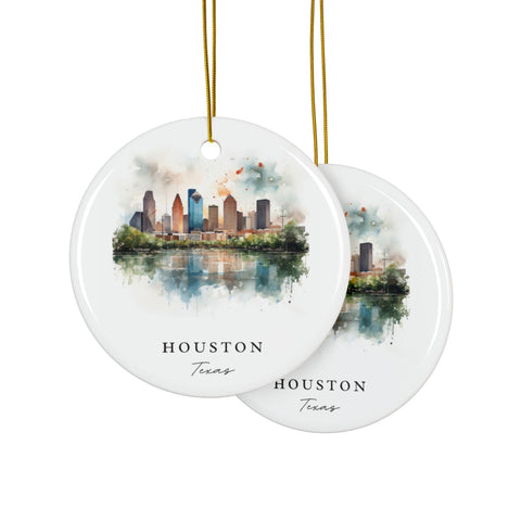 Houston TX Ornament: Unique Houston Souvenir, Houston Texas Decor, and Authentic Houston Texas Gift