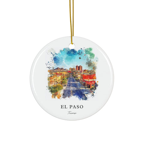 El Paso Texas Ornament: Unique El Paso Souvenir, El Paso Decor, and Authentic El Paso TX Christmas Gift