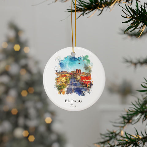 El Paso Texas Ornament: Unique El Paso Souvenir, El Paso Decor, and Authentic El Paso TX Christmas Gift