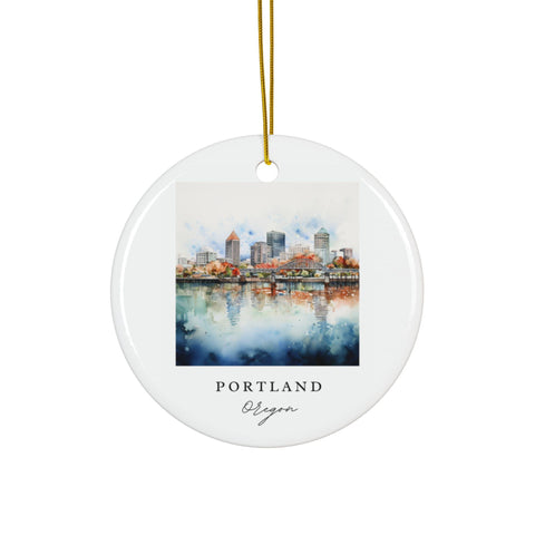 Portland Oregon Ornament: Unique Portland OR Souvenir, Portland OR Decor, and Authentic Portland Oregon Xmas Gift