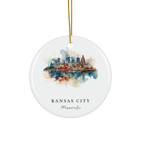 Kansas City MO Ornament: Unique Kansas City Souvenir, Kansas City Decor, and Authentic Kansas City Missouri Gift