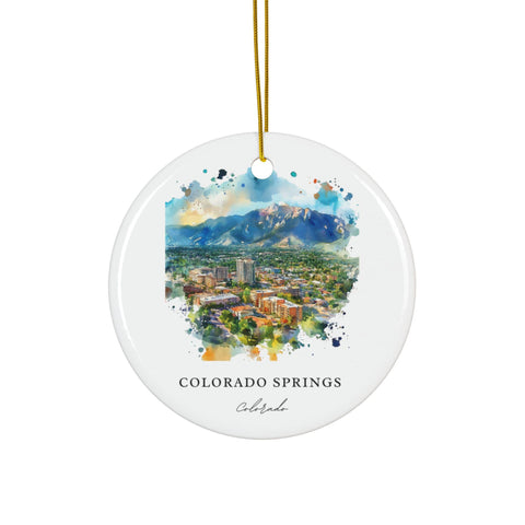 Colorado Springs Ornament: Colorado Springs Souvenir, Colorado Springs Decor, and Authentic Colorado Xmas Gift (1pc, 3pcs, 5pcs, 10pcs)