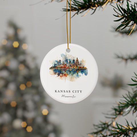 Kansas City MO Ornament: Unique Kansas City Souvenir, Kansas City Decor, and Authentic Kansas City Missouri Gift