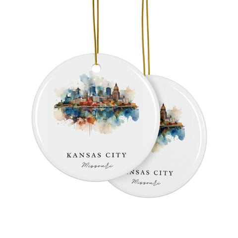 Kansas City MO Ornament: Unique Kansas City Souvenir, Kansas City Decor, and Authentic Kansas City Missouri Gift