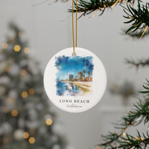 Long Beach Cali Ornament: Long Beach LA Souvenir, Long Beach California Decor, and Authentic Long Beach Xmas Gift