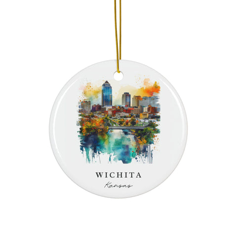 Wichita KS Ornament: Unique Wichita Souvenir, Wichita Kansas Decor, and Authentic Wichita Christmas Gift