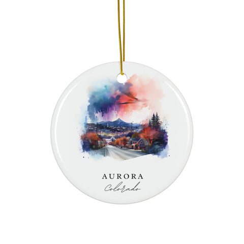 Aurora Colorado Ornament: Unique Aurora CO Souvenir, Aurora Colorado Decor, and Authentic Aurora Xmas Gift (1pc, 3pcs, 5pcs, 10pcs)