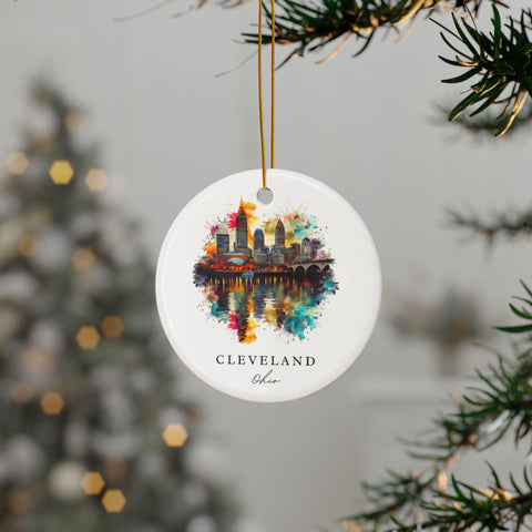 Cleveland OH Ornament: Unique Cleveland Souvenir, Cleveland Ohio Decor, and Authentic Cleveland Christmas Gift