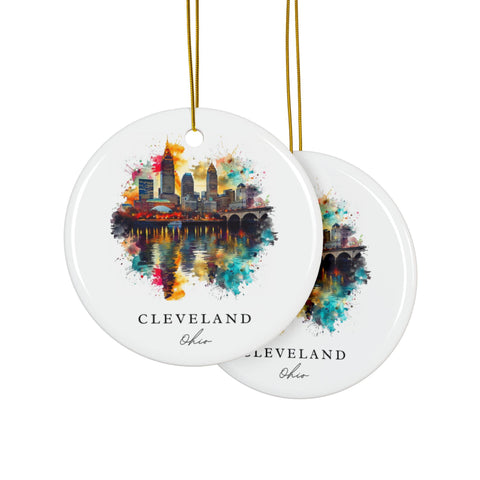 Cleveland OH Ornament: Unique Cleveland Souvenir, Cleveland Ohio Decor, and Authentic Cleveland Christmas Gift