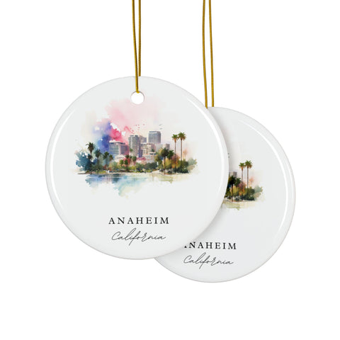 Anaheim CA Ornament: Unique Anaheim Souvenir, Anaheim Cali Decor, and Authentic Anaheim Christmas Gift