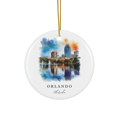 Orlando FL Ornament: Unique Orlando Souvenir, Orlando Florida Decor, and Authentic Orlando FL Christmas Gift (1pc, 3pcs, 5pcs, 10pcs)