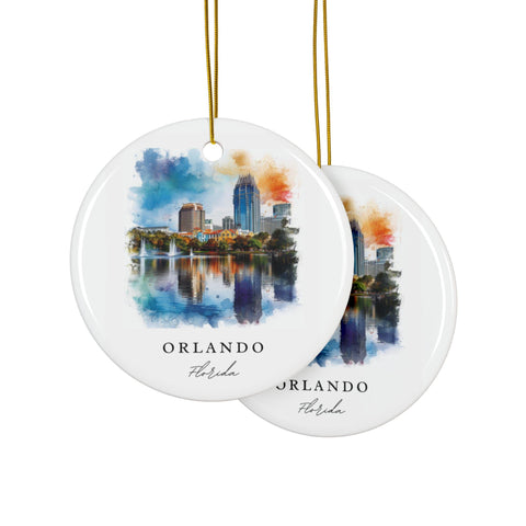 Orlando FL Ornament: Unique Orlando Souvenir, Orlando Florida Decor, and Authentic Orlando FL Christmas Gift (1pc, 3pcs, 5pcs, 10pcs)