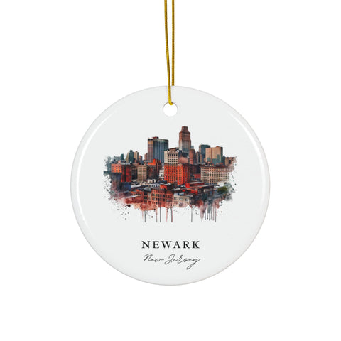 Newark NJ Ornament: Unique Newark Souvenir, Newark NJ Decor, and Authentic Newark New Jersey Christmas Gift