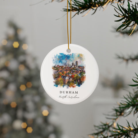 Durham NC Ornament: Unique Durham Souvenir, Durham NC Decor, and Authentic Durham Christmas Gift