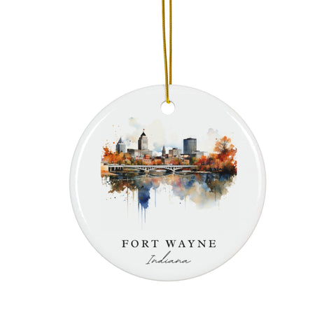 Fort Wayne IN Ornament: Unique Fort Wayne Souvenir, Fort Wayne Decor, and Fort Wayne Indiana Christmas Gift