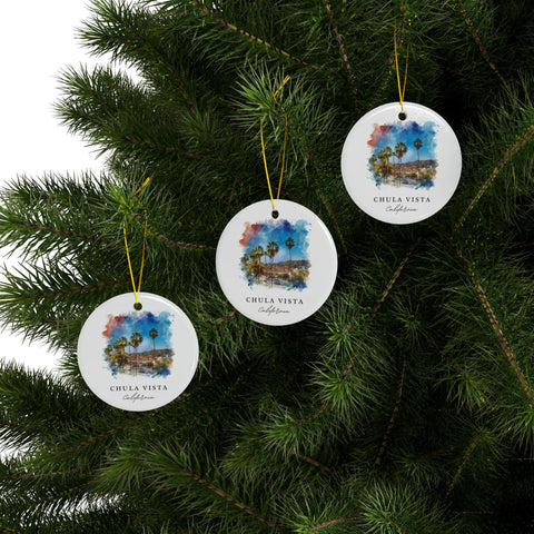 Chula Vista Ornament: Unique Chula Vista Souvenir, Chula Vista California Decor, and Chula Vista Christmas Gift