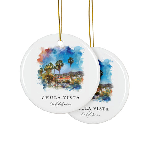 Chula Vista Ornament: Unique Chula Vista Souvenir, Chula Vista California Decor, and Chula Vista Christmas Gift