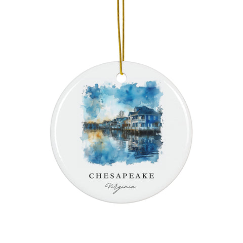 Chesapeake Virginia Ornament: Chesapeake Souvenir, Chesapeake VA Decor, and Chesapeake Virginia Christmas Gift