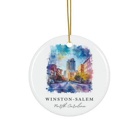 Winston-Salem Ornament: Winston-Salem Souvenir, Winston NC Decor, and Winston North Carolina Christmas Gift