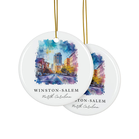 Winston-Salem Ornament: Winston-Salem Souvenir, Winston NC Decor, and Winston North Carolina Christmas Gift