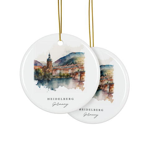 Heidelberg Germany Ornament: Unique Heidelberg Souvenir, Heidelberg Decor, and Authentic Heidelberg Germany Gift