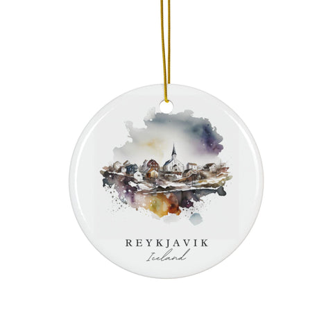 Reykjavik Iceland Ornament: Unique Reykjavik Souvenir, Reykjavik Decor, and Authentic Reykjavik Iceland Gift