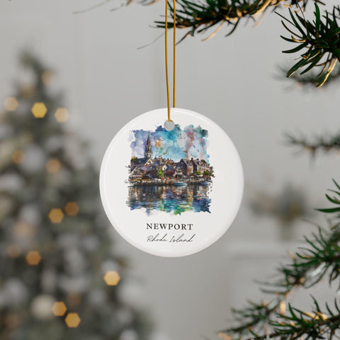 Newport RI Ornament: Unique Newport Souvenir, Newport Rhode Island Decor, and Authentic Newport RI Gift (1pc, 3pcs, 5pcs, 10pcs)