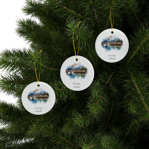 Sitka Alaska Ornament: Unique Sitka Souvenir, Sitka AK Decor, and Authentic Sitka Alaska Gift