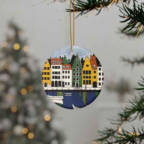 Copenhagen Denmark Ornament: Unique Copenhagen Souvenir, Copenhagen Decor, and Authentic Copenhagen Gift (1pc, 3pcs, 5pcs, 10pcs)