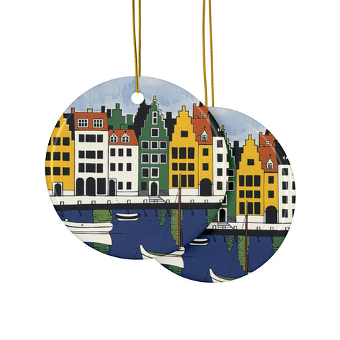 Copenhagen Denmark Ornament: Unique Copenhagen Souvenir, Copenhagen Decor, and Authentic Copenhagen Gift (1pc, 3pcs, 5pcs, 10pcs)