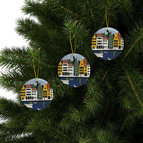 Copenhagen Denmark Ornament: Unique Copenhagen Souvenir, Copenhagen Decor, and Authentic Copenhagen Gift (1pc, 3pcs, 5pcs, 10pcs)