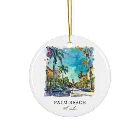 Palm Beach FL Ornament: Unique Palm Beach Florida Souvenir, Palm Beach Decor, and Authentic Palm Beach FL Gift